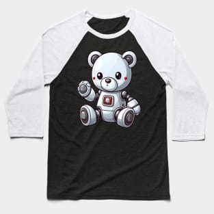 Cute Bear Robot Kawaii Baseball T-Shirt